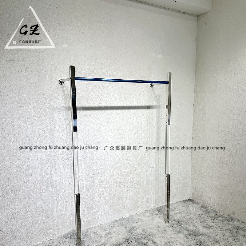 服装店亚克力展示架落地式上墙不锈钢创意陈列架男女装买手店侧挂