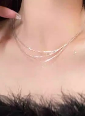 潮流时尚法式精致简约多层项链小众轻奢设计高级氛围感气质颈链
