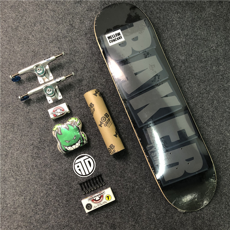 baker专业滑板组装技巧双翘thunder双空支架spitfire轮子atd