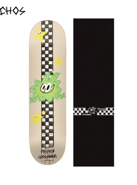 psychos滑板女生卡通板面儿童青少年专业板crosswave合作款双翘板