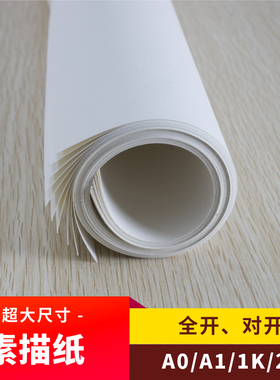 加厚对开全开素描纸美术生专用1k2k半开素描纸水粉纸水彩纸大张a1