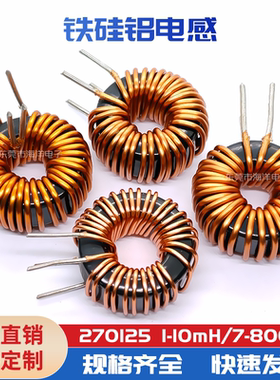 CS270125-68UH1.4线/1.3线铁硅铝环形电感 27MM进口磁环电感 28A