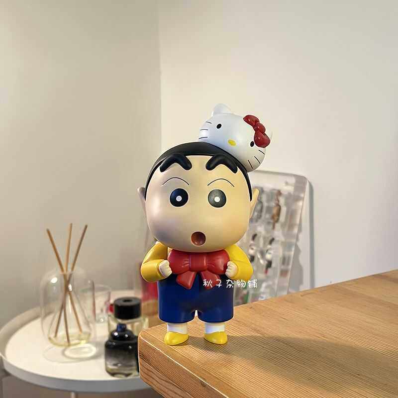 ins网红汽车摆件蜡笔小新模型helloKitty猫可爱公仔装饰品女礼物,模玩/动漫/周边/娃圈三坑/桌游,手办/手办景品,淘宝优惠券,粉丝福利购,淘宝优惠卷
