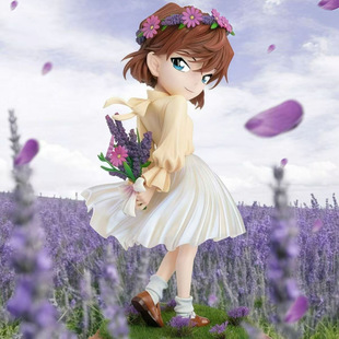 回眸花环—灰原哀(全涂装)灰原哀手捧花环 柯南GK手办模型