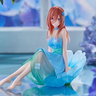 一花二乃五等分的新娘中野三玖花瓣连衣裙国产手办日谷子彩盒摆件