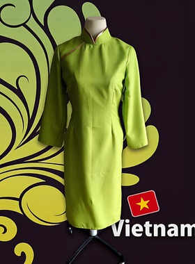 APH黑塔利亚越南cos 越南奥黛旗袍