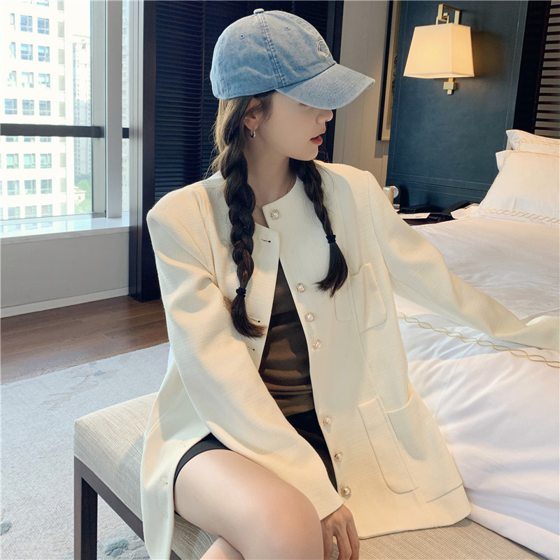 有货！小香风简约口袋西装外套女2C118-W373-P135控188,女装短外套,2C118