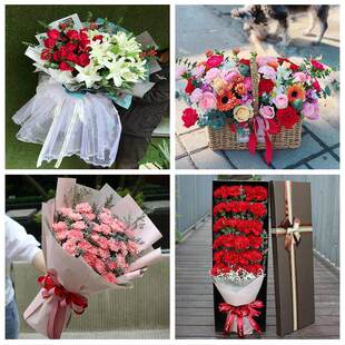 玫瑰百合向日葵康乃馨鲜花天津市武清区城关东马圈黄花店同城速递