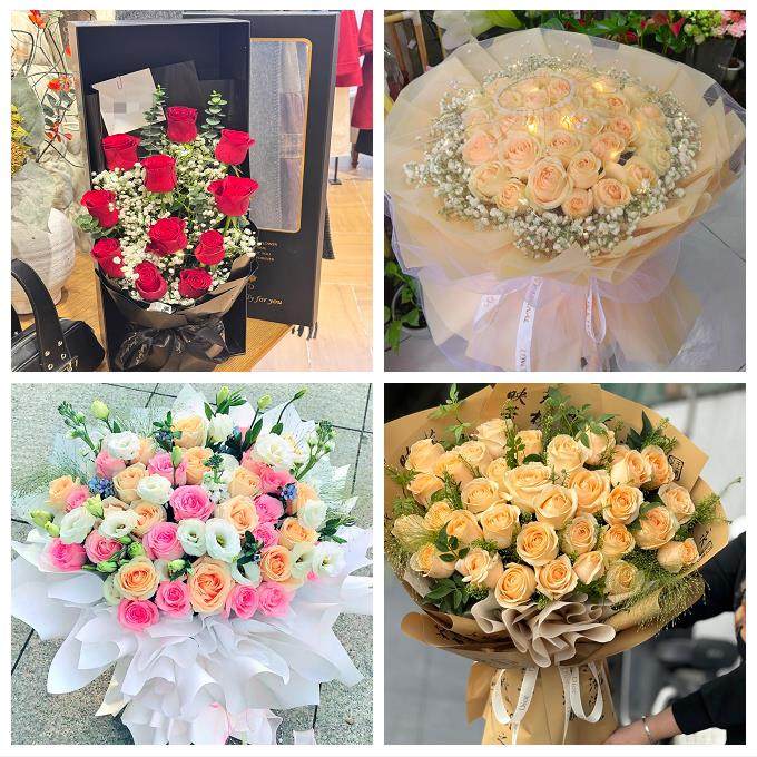 圣诞玫瑰鲜花束送老婆女朋友送嘉兴市海宁市平湖市桐乡市同城花店