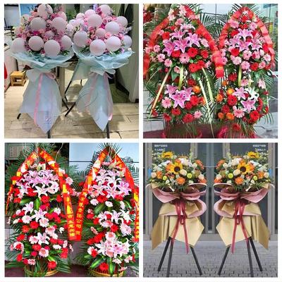 四川自贡市沿滩区荣县富顺县同城花店送朋友公司鲜花大麦开业花篮