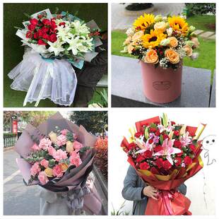 玫瑰百合向日葵康乃馨鲜花天津市北辰区宜兴埠小淀镇附近同城速递