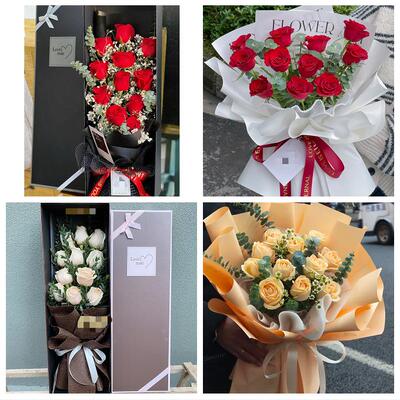 33朵玫瑰花束礼盒送女友吉林吉林市昌邑区龙潭区船营区同城鲜花店