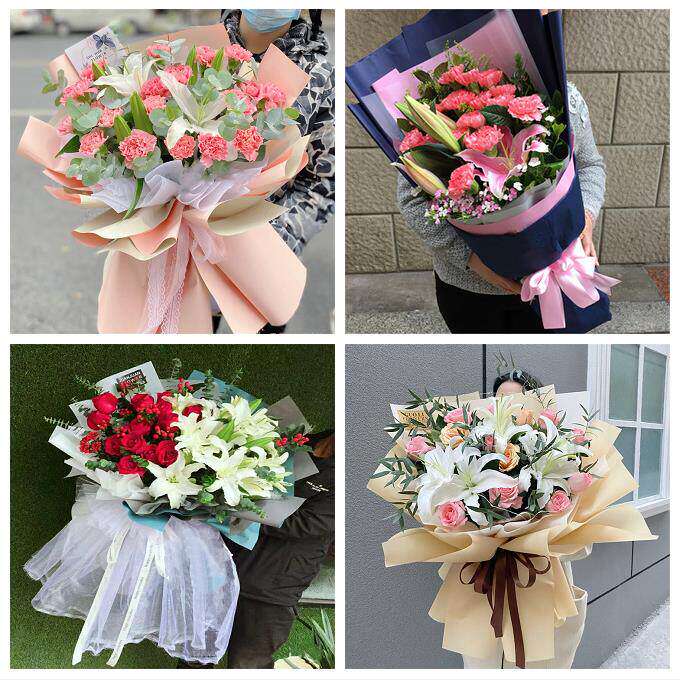 玫瑰百合向日葵康乃馨鲜花上海奉贤区奉浦西渡街道南桥镇同城速递