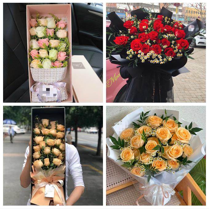 圣诞玫瑰鲜花束送老婆女朋友送云南省丽江市华坪县宁蒗县同城花店