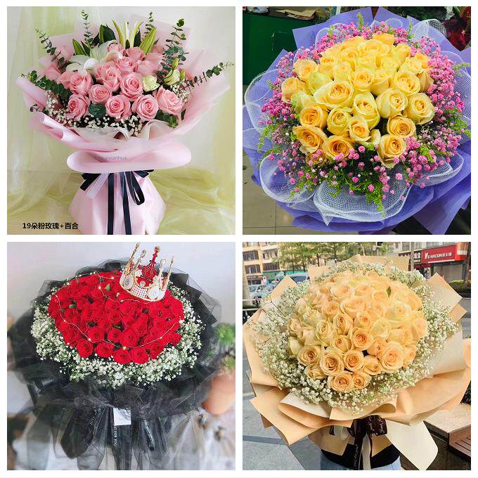 玫瑰花束送女友情人老婆山东济宁市鱼台金乡嘉祥汶上县同城鲜花店