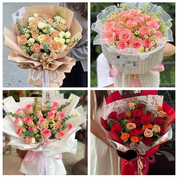 33朵玫瑰花束礼盒送女友北京市顺义区胜利光明街仁和镇同城鲜花店