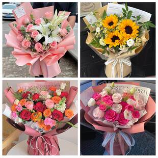 99朵玫瑰花束妇女节向日葵生日鲜花河北承德市隆化丰宁宽城围场县
