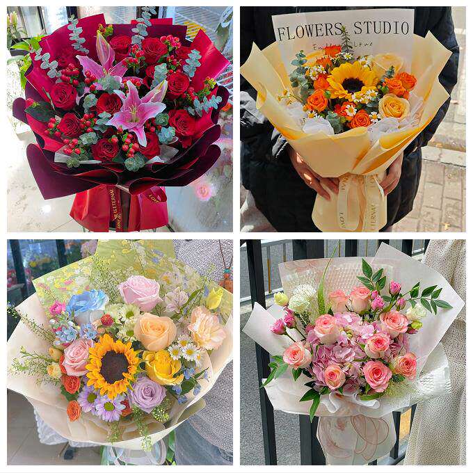 99朵玫瑰花束妇女节向日葵生日鲜花上海闵行马桥浦江镇莘庄工业区