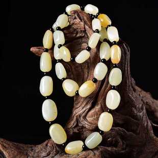 送朋友礼物手串手链爱心天然和田玉项链随形原石塔链玉质细腻打磨