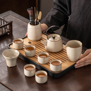 汝窑茶具套装家用陶瓷茶壶盖碗2023新款轻奢高档泡茶神器茶杯茶盘