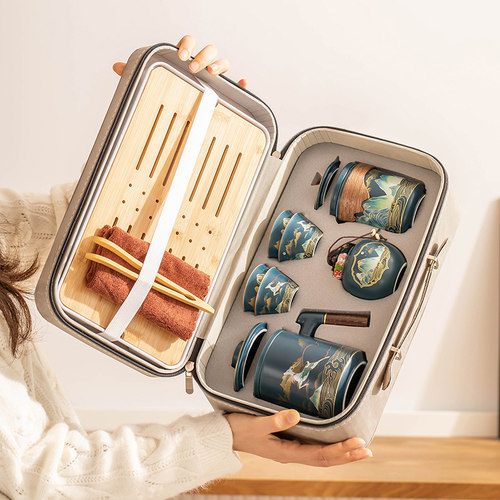 瓷牌茗旅行茶具配件齐全中式