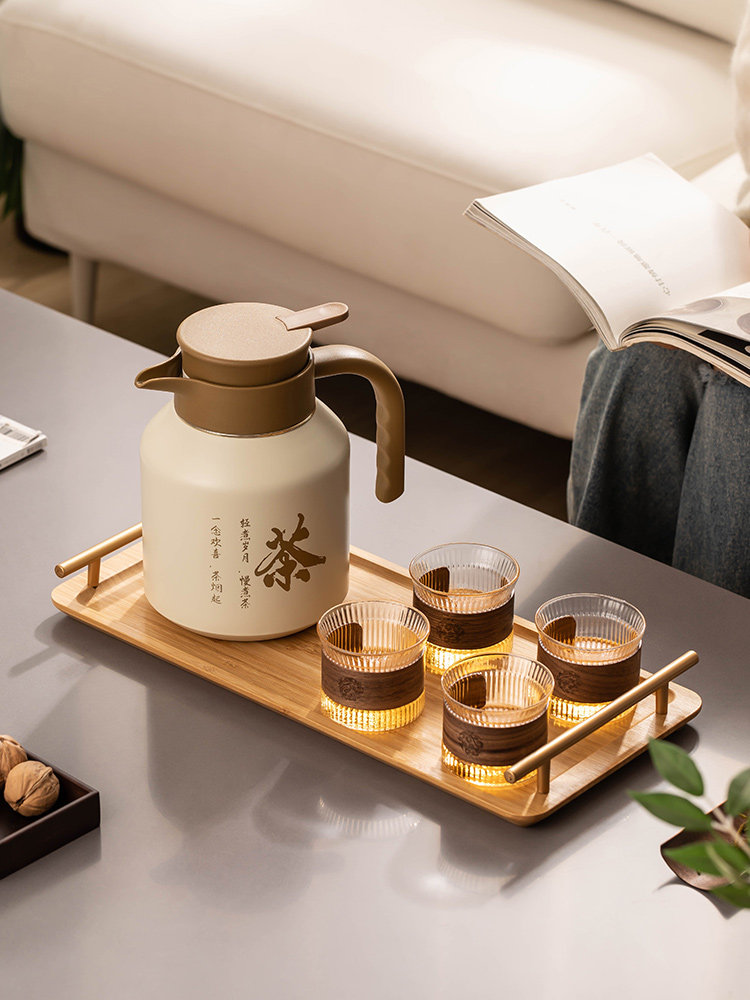 炖茶壶大容量不锈钢保温壶家用茶水分离过滤高端茶壶茶具
