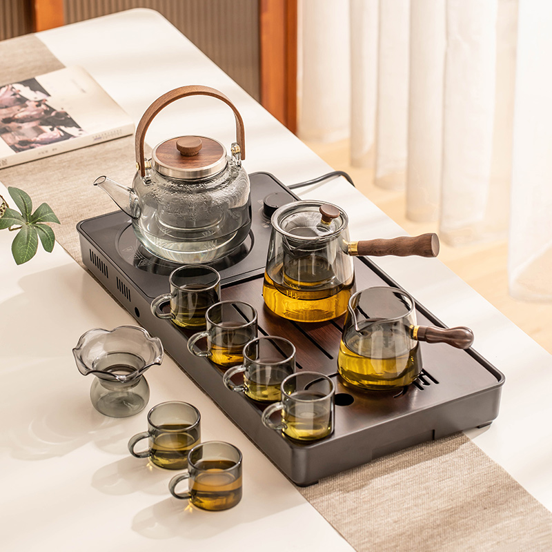 整套茶具套装全自动电陶炉烧水一体式抽水茶盘家用客厅泡茶喝茶器