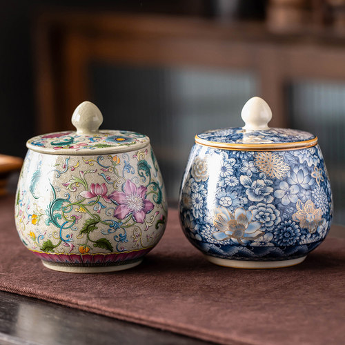 瓷牌茗陶瓷德化茶叶罐