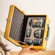 bộ ấm trà tử sa du lịch Di Động Kung Fu Du Lịch Trà Du Lịch Ngoài Trời Pha Trà Thiết Bị Cắm Trại Gốm Trà Nhanh Cốc Ấm Trà ấm trà du lịch