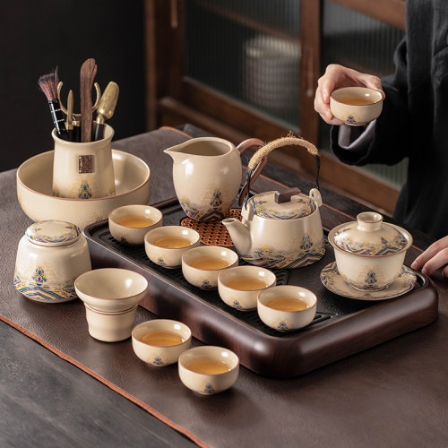 瓷牌茗茶具开片可养泡茶