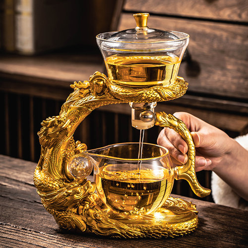 瓷牌茗竹制茶具磁吸自动出水