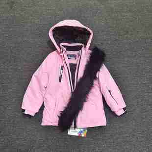 外贸儿童滑雪服女童单双板中大童保暖防风亲子款防水滑雪上衣外套