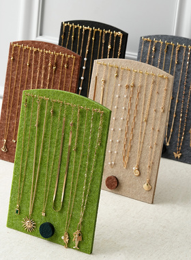 首饰展示架创意毛毡多色项链手链收纳架店铺柜台饰品陈列拍照道具