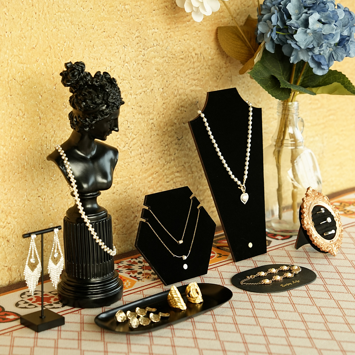 创意黑色项链板收纳陈列摆件道具