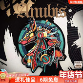 章法文创赛博阿努比斯工艺刺绣魔术贴国潮士气章