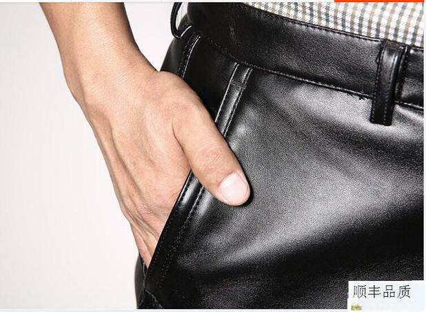 Pantalon cuir homme droit pour hiver - Ref 1489929 Image 4