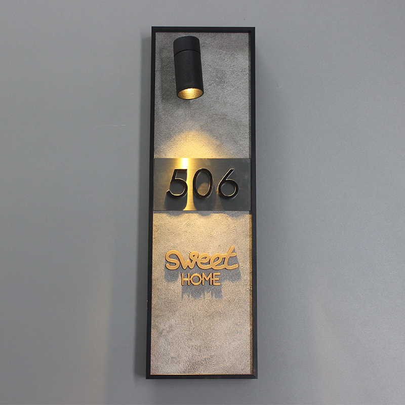 入户门高级感门牌中式简约包间门号牌宿舍房间饭店酒店科室牌发光