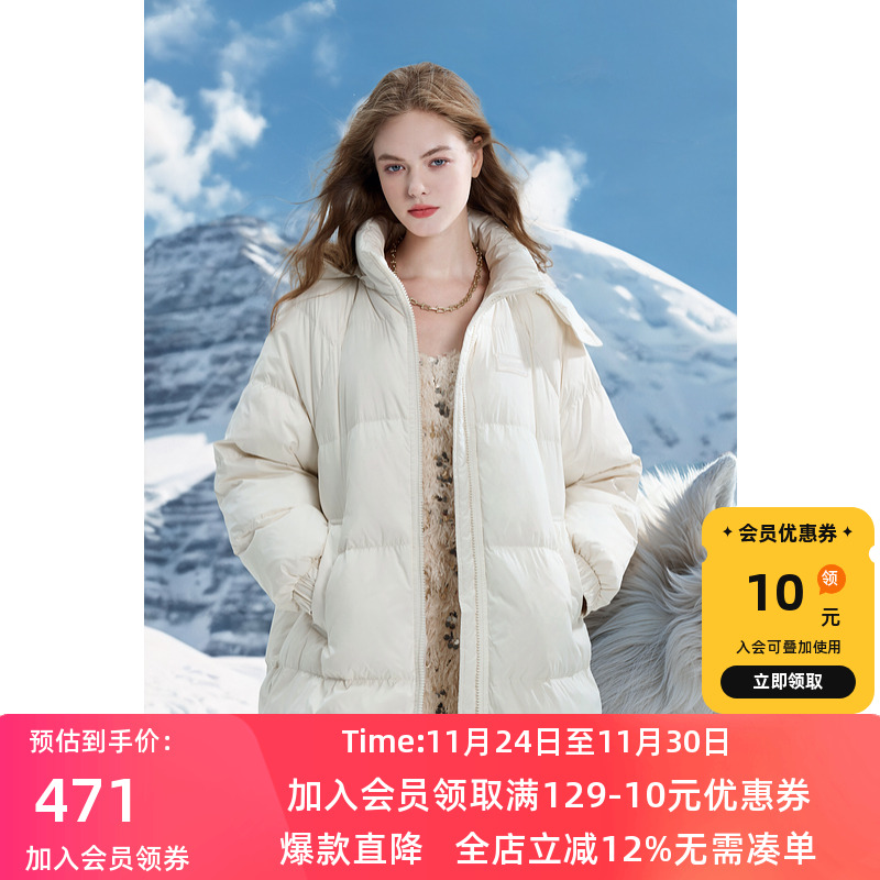 大码女装2025冬季新款连帽长款