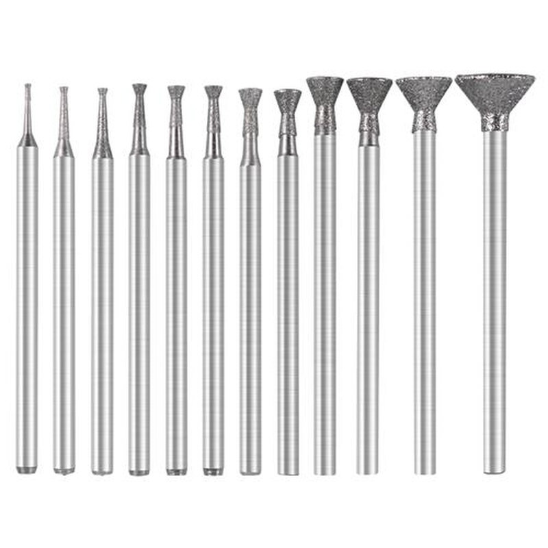 玉雕磨头金刚砂c3磨针翡翠玉石刻字开槽窗工具金刚石电动雕刻刀头