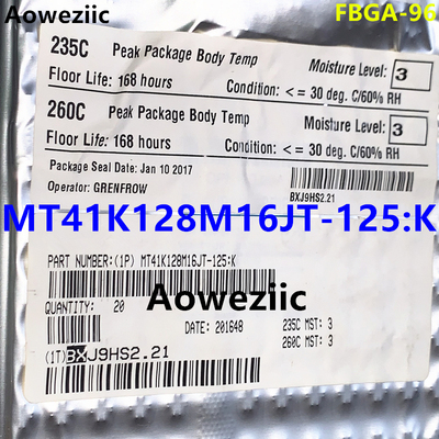 MT41K128M16JT-125:K FBGA96 D9PTK 2Gbit(128M*16bit) DDR SDRAM