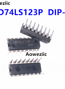 HD74LS123P 直插DIP16 74LS123 双可再触发单稳态多谐振荡器 进口