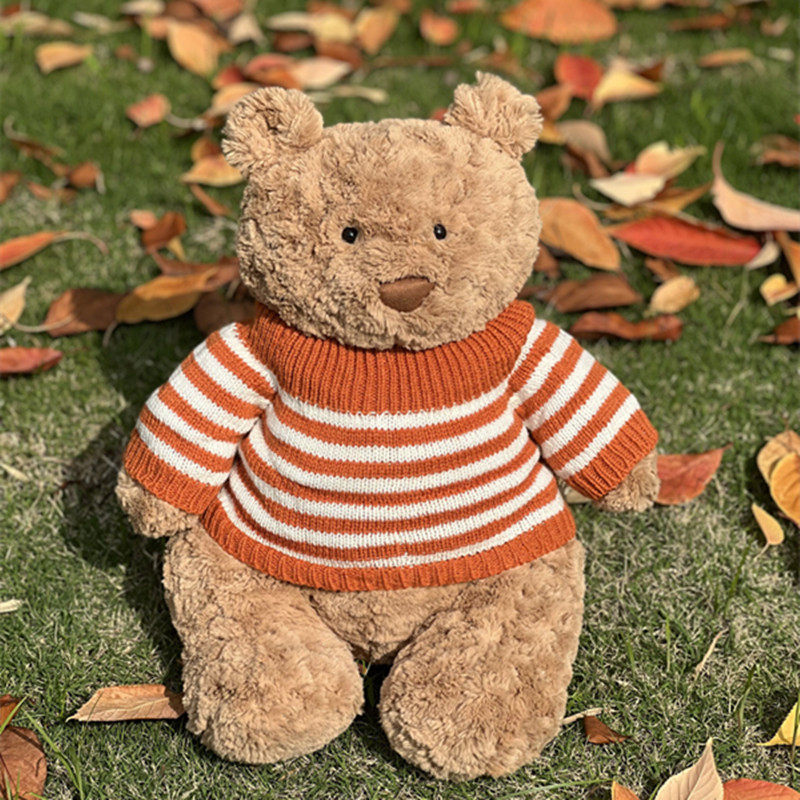 바르셀로나 곰 옷 곰 스카프 모자 RAGDOLL 곰 새해 옷 포옹 곰 플러시 장난감 드레싱