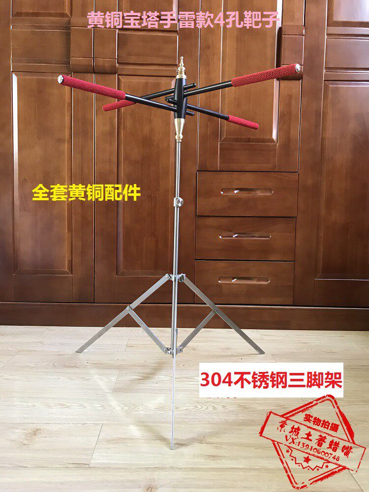 蜡嘴鸟站架 梧桐鸟训练架 乌木手雷4孔训鸟站架 蜡嘴鸟用品用具