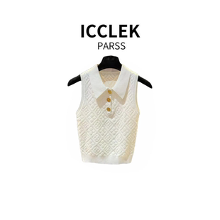 新款 时尚 针织衫 ICCLEK 上衣 2025夏季 无袖 5654 PARSS