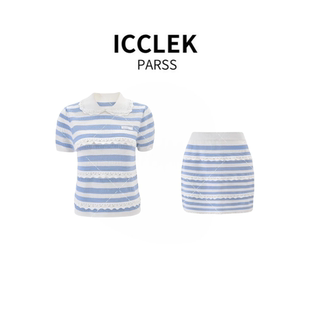 新款 2025夏季 时尚 百搭气质名媛针织套装 1321 ICCLEK 女 PARSS