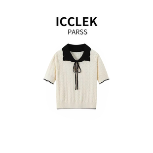 新款 时尚 针织衫 ICCLEK 上衣 2025夏季 短袖 5641 PARSS