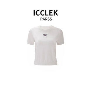 新款 时尚 针织衫 ICCLEK 上衣 2025夏季 短袖 5525 PARSS