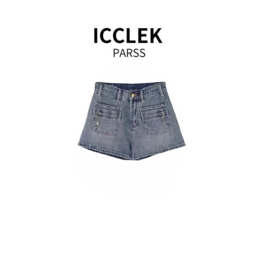 ICCLEK PARSS 2025夏季新款时尚百搭高腰显瘦短裤-1188