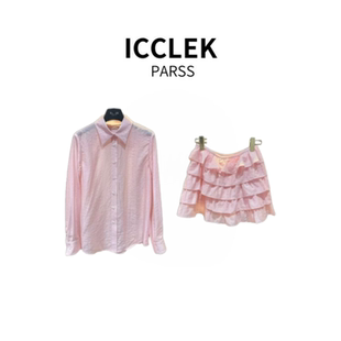 PARSS 套装 2025新款 短裤 5868 早秋轻奢简约学院风衬衫 ICCLEK