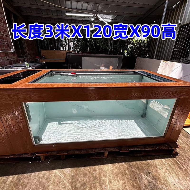超白玻璃缸中大型鱼缸防腐木鱼缸
